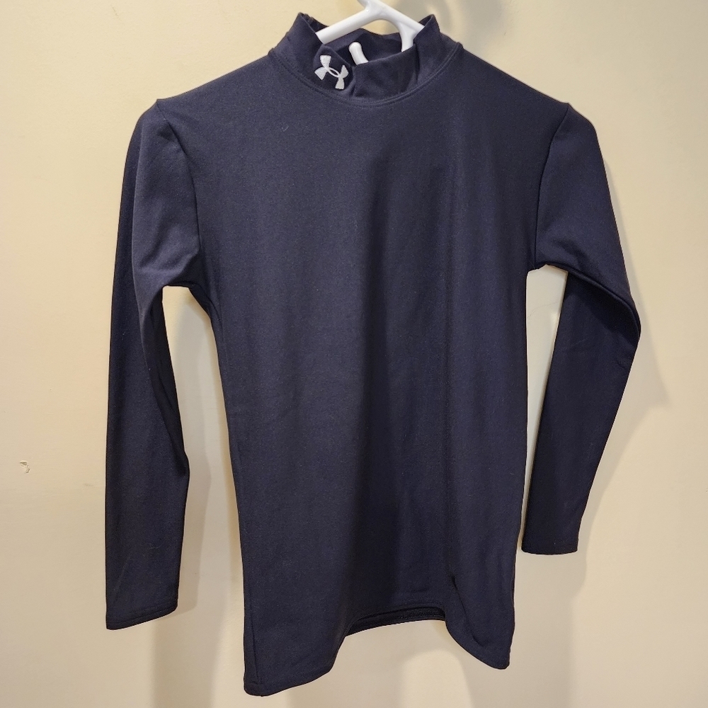 Under Armour  cold gear black long Sleeves athletic shirt size YXL - Picture 3 of 7